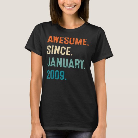 2009年1月14日素晴らし誕生から14歳 Tシャツ (正面)