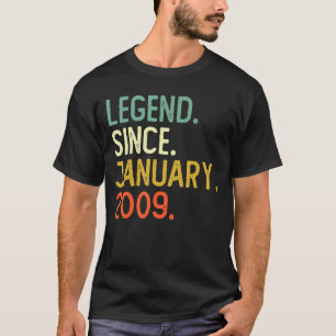 2009年1月14日誕生日以来14歳の伝説 Tシャツ