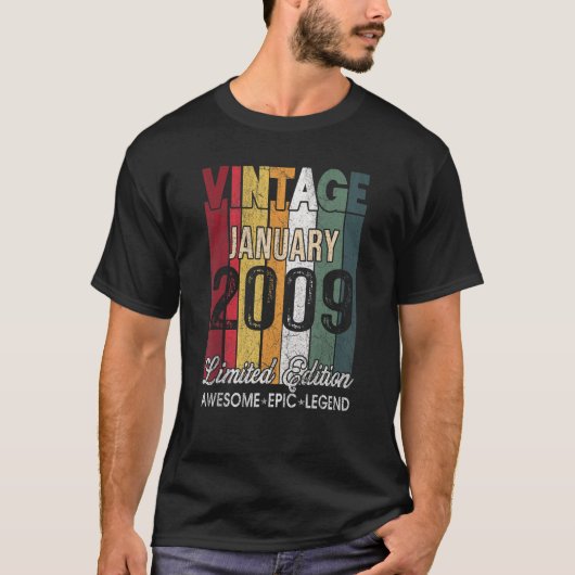 2009年1素晴らし月14日生以来14歳 Tシャツ (正面)