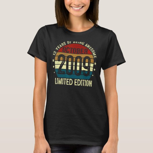 2009年10月素晴らし13日以来13歳 Tシャツ (正面)