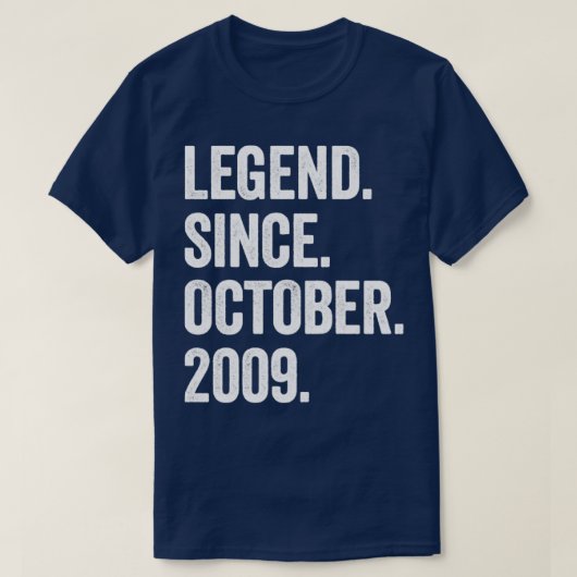 2009年10月13日誕生以来13歳の伝説 Tシャツ (デザイン正面)