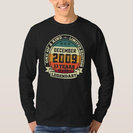 2009年12月13誕生日13年足である Tシャツ (正面)