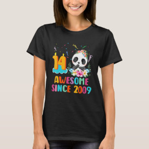 2009年14素晴らし歳誕生日パンダ Tシャツ