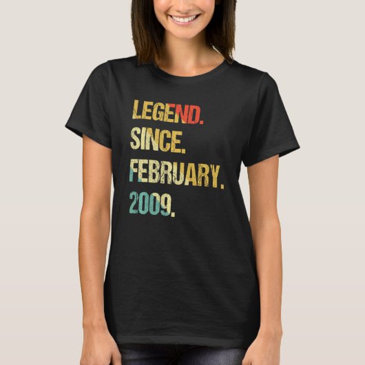 2009年2月以来の伝説 Tシャツ (正面)