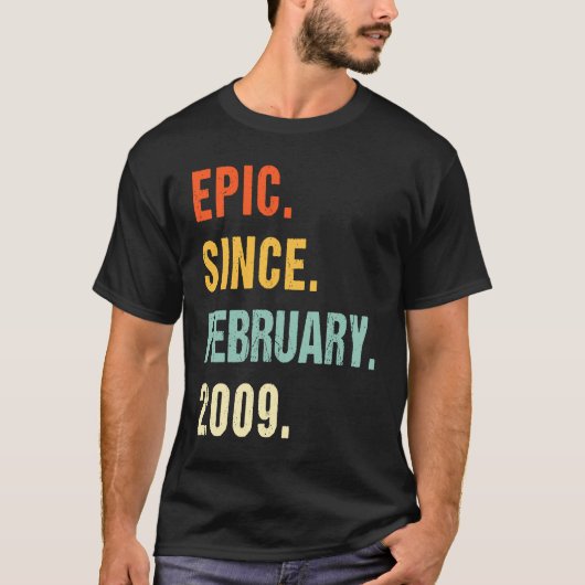 2009年2月以来14誕生日叙事詩14歳 Tシャツ (正面)
