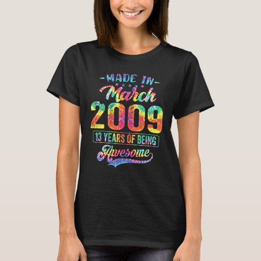 2009年3月の第13回誕生日の飾り付け Tシャツ (正面)