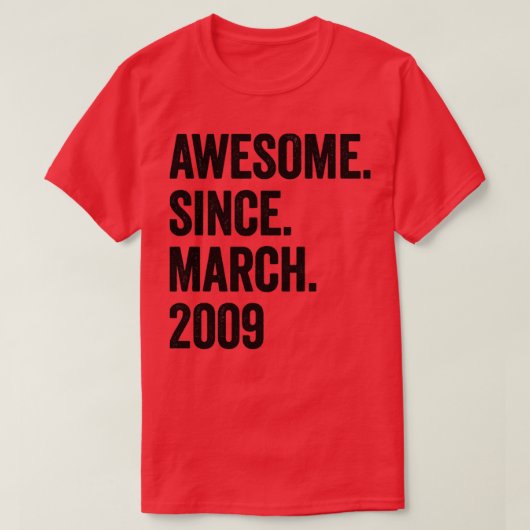 2009年3月素晴らし14誕生日から14年 Tシャツ (デザイン正面)