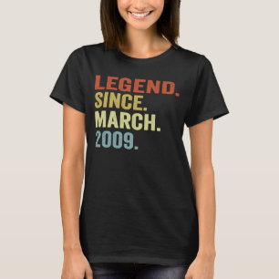 2009年3月14日の誕生日から14歳の伝説 Tシャツ