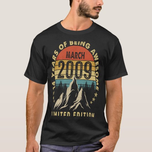 2009年3素晴らし月14日生誕14年 Tシャツ (正面)