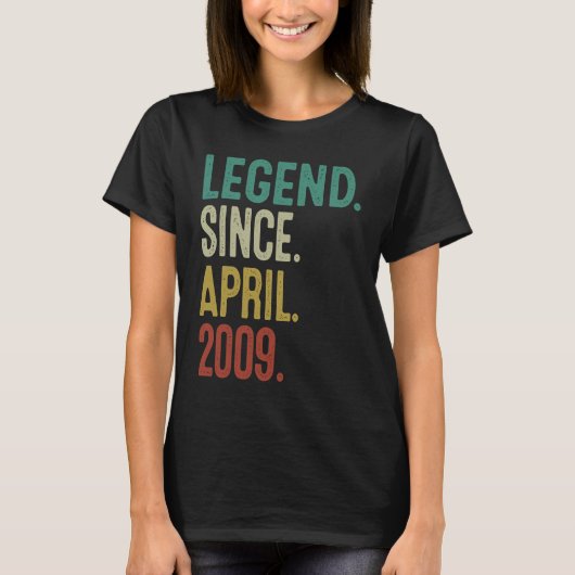 2009年4月14日誕生日以来14歳の伝説 Tシャツ (正面)
