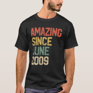 2009年6月以来の驚き子供12th誕生日12年 tシャツ