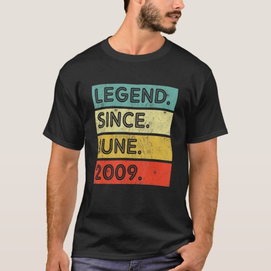 2009年6月以来13歳のヴィンテージ伝説B Tシャツ (正面)
