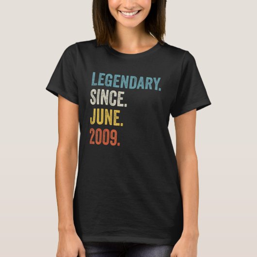 2009年6月13日の誕生以来13歳 Tシャツ (正面)