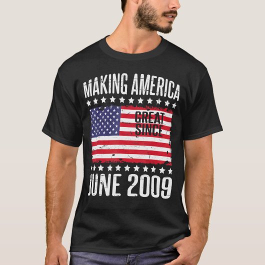 2009年6素晴らし月以来のアメリカの誕生 Tシャツ (正面)