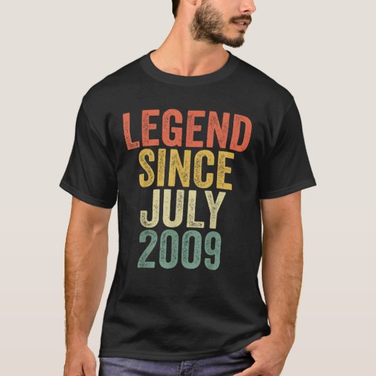 2009年7月以来の伝説12誕生日Gif Tシャツ (正面)