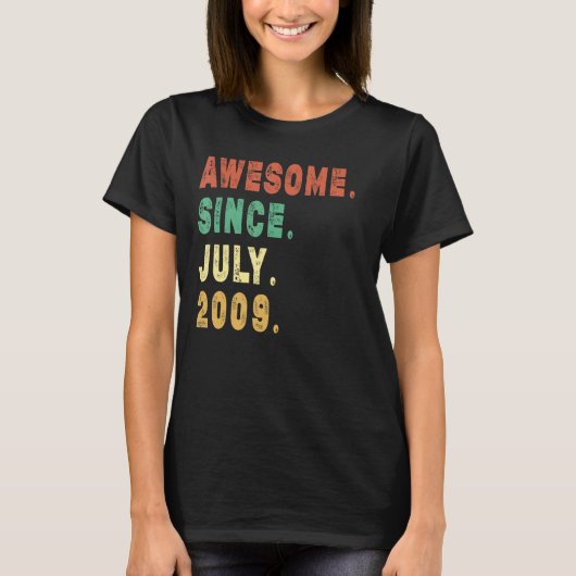 2009年7月13素晴らし日誕生日13歳 Tシャツ (正面)