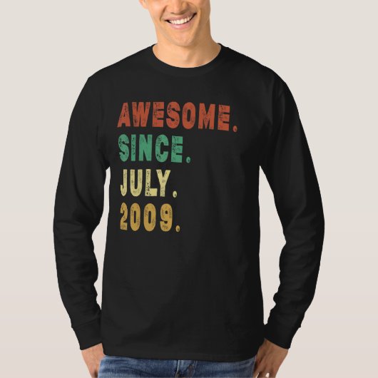2009年7月13素晴らし日誕生日13歳 Tシャツ (正面)