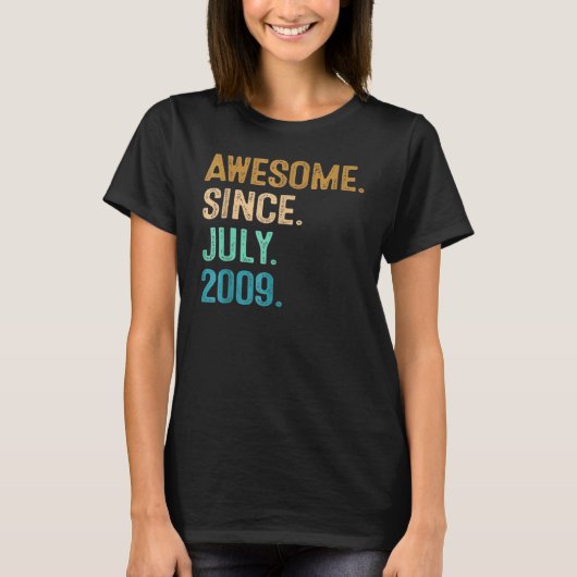 2009年7素晴らし月13日生誕生以来13歳 Tシャツ (正面)