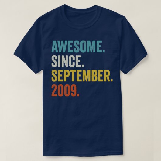 2009年9素晴らし月13日13歳 Tシャツ (デザイン正面)