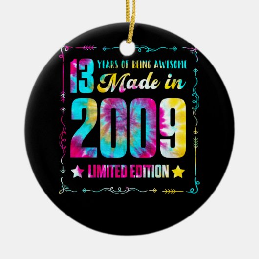 2009年、13誕生日13年で作素晴らし成 セラミックオーナメント (正面)