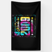 2009年、13誕生日13年で作素晴らし成 横断幕 (縦)