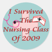 2009生き延び年の介護クラス ラウンドシール (正面)