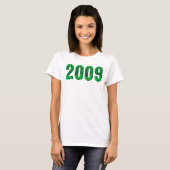 2009生まれ年バースデーパーティーグリーン絞り染め Tシャツ (正面フル)