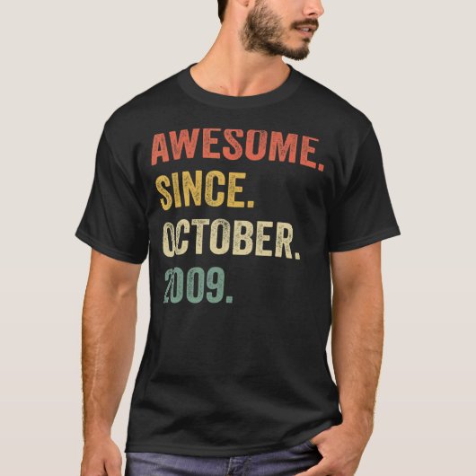 2009素晴らし年10月13誕生日13年 Tシャツ (正面)