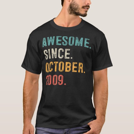 2009素晴らし年10月13誕生日13年 Tシャツ (正面)