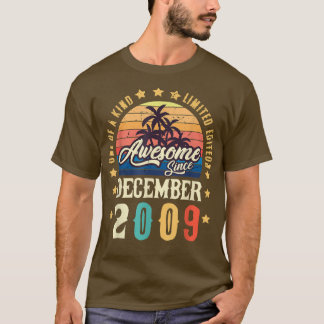 2009素晴らし年12月以来ヴィンテージ12誕生日 Tシャツ