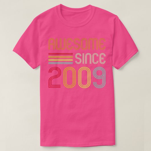 2009素晴らし年13番目の誕生日レトロ Tシャツ (デザイン正面)