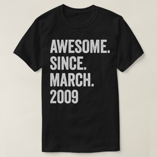 2009素晴らし年3月14日誕生日1 Tシャツ (デザイン正面)