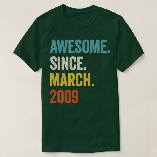 2009素晴らし年3月14日誕生日2 Tシャツ (デザイン正面)