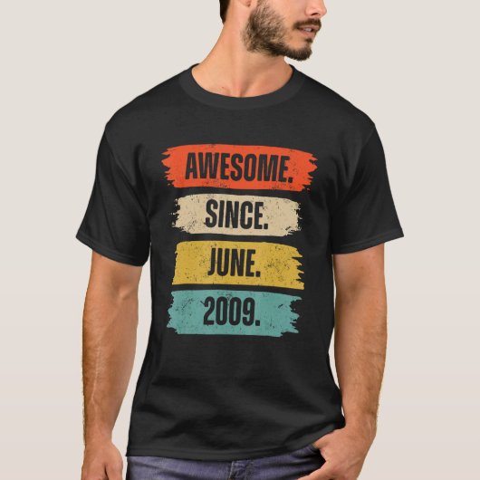 2009素晴らし年6月14歳14歳から Tシャツ (正面)