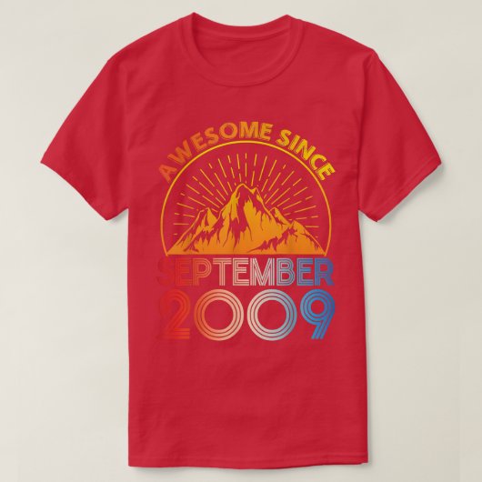 2009素晴らし年9月ハッピーバースデー13年 Tシャツ (デザイン正面)