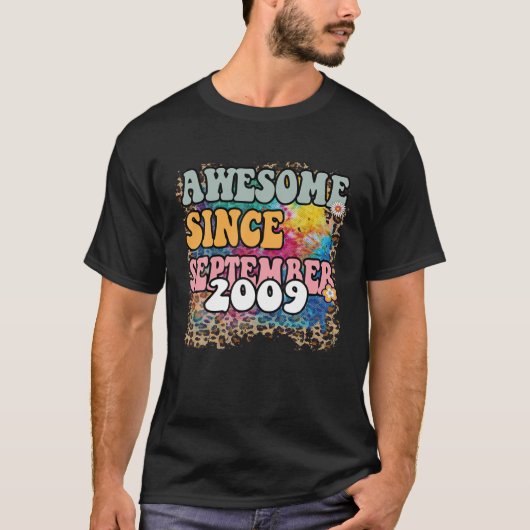 2009素晴らし年9月以来ヴィンテージ13誕生日 Tシャツ (正面)