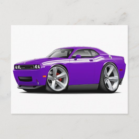 2009-11チャレンジャーRTパープルホワイトカー ポストカード (正面)