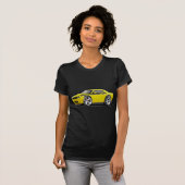 2009-11年の挑戦者RTの黄色黒い車 Tシャツ (正面フル)
