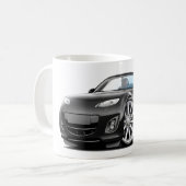 2009-13年のMiataの黒い車 コーヒーマグカップ (正面左)