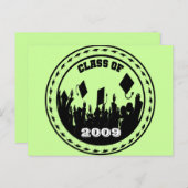 2009/2010のクラスあなたの学校の色を選択 ポストカード (正面/裏面)