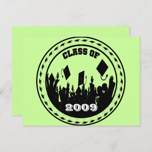 2009/2010のクラスあなたの学校の色を選択 ポストカード (正面/裏面)