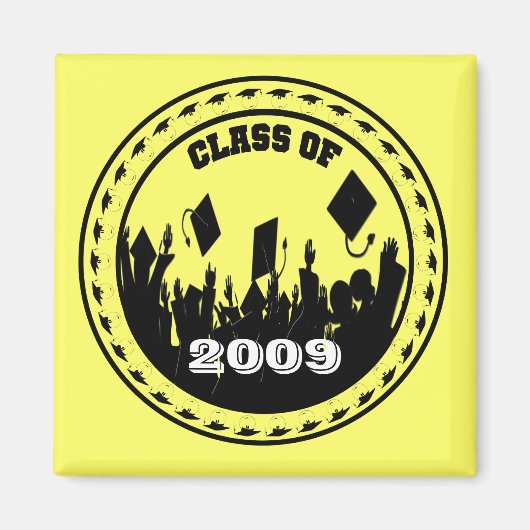 2009/2010のクラスあなたの学校の色を選択 マグネット (正面)