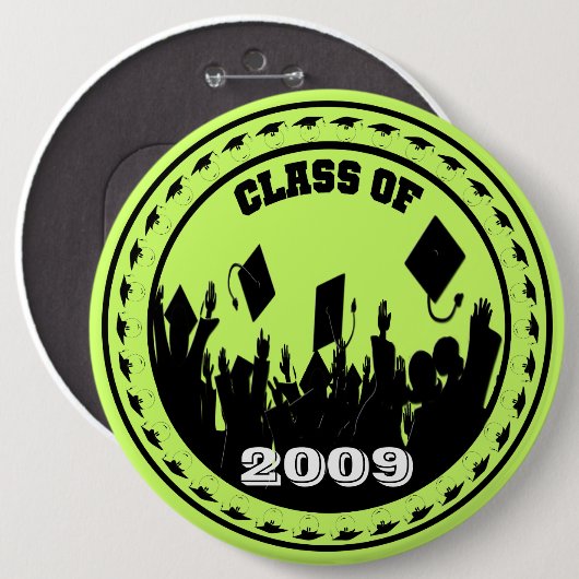 2009/2010のクラスあなたの学校の色を選択 缶バッジ (正面&裏面)