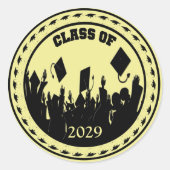 2009/2010年のクラスを選択 – ステッカー色 ラウンドシール (正面)