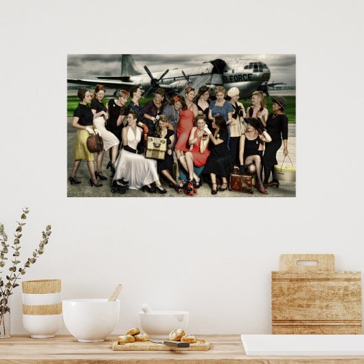 2009 Atomic Bombshellsチームの写真 ポスター (キッチン)