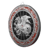 [200]アイスランドのドラゴン、Landvættir [銀] ダーツボード (正面右)