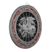 [200]アイスランドのドラゴン、Landvættir [銀] ダーツボード (正面左)