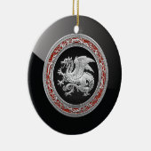 [200]アイスランドドラゴン、ランドヴェッティル[シルバー] セラミックオーナメント (右)