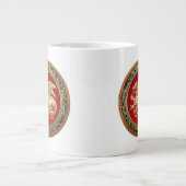 [200]アイスランドドラゴン、ランドヴェッティル[金ゴールド] ジャンボコーヒーマグカップ (正面)