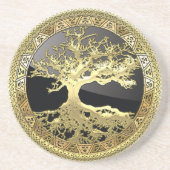[200]ケルトの生命の木[金ゴールド] コースター (正面)